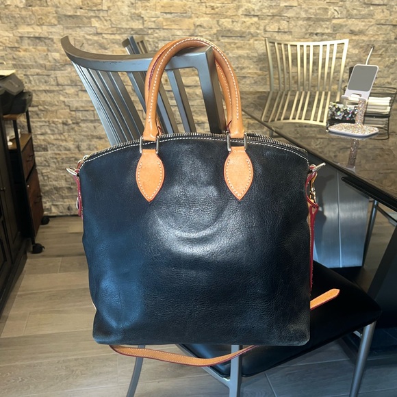 Dooney & Bourke Black Dillen Double Pocket Satchel Hand / Shoulder Bag Purse 👜 - Picture 9 of 14